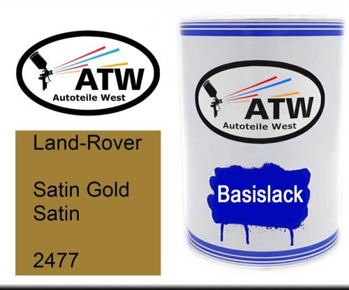 Land-Rover, Satin Gold Satin, 2477: 500ml Lackdose, von ATW Autoteile West.